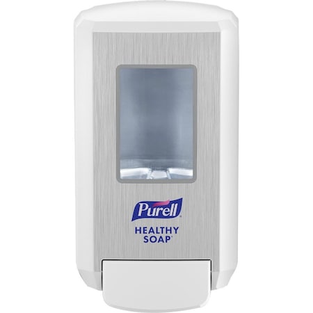 Dispenser,f/1250 Ml Healthy Soap,Push Style,Wall,White